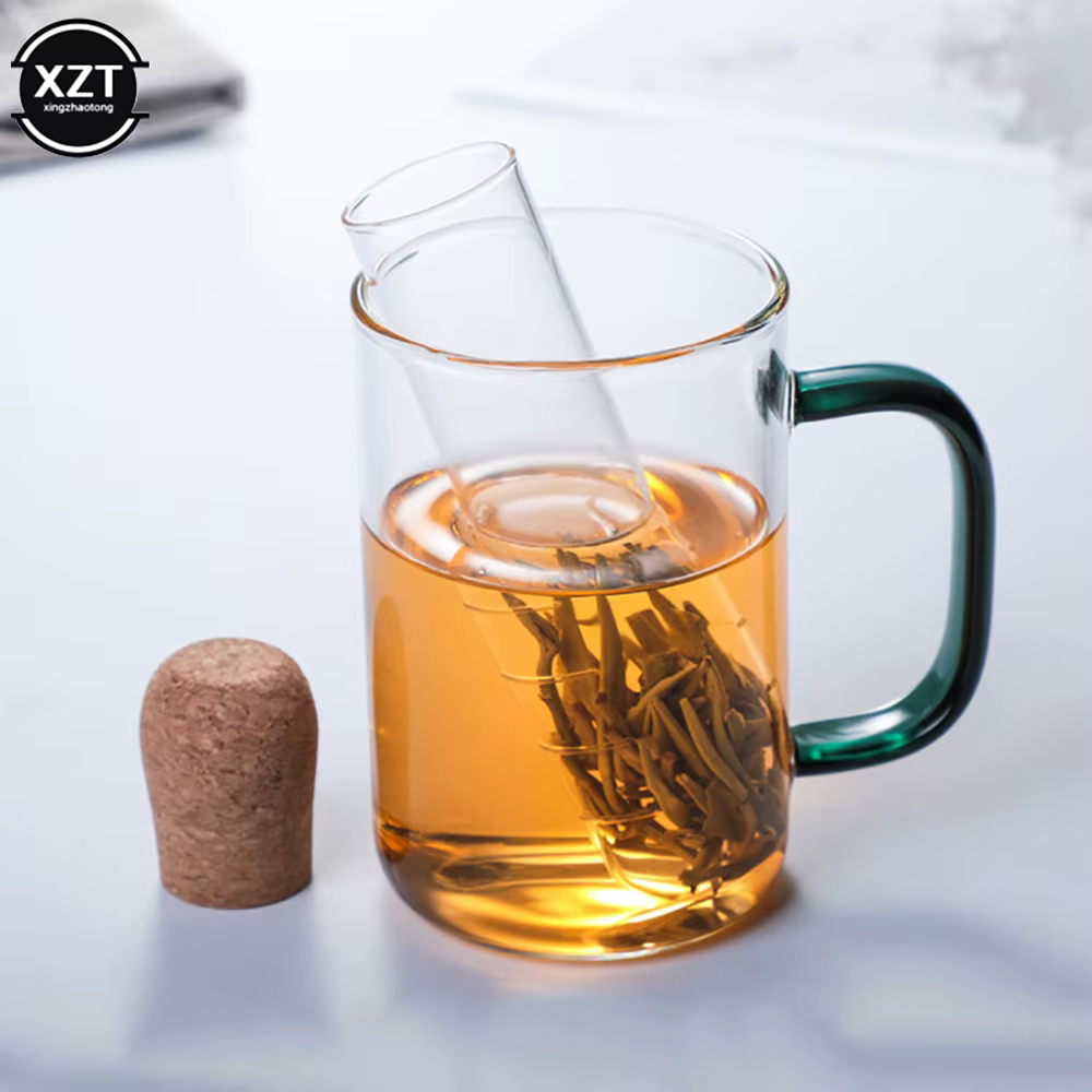 Infuseur à thé en verre créatif, tuyau en verre, passoire à thé pour tasse, filtre fantaisie pour th