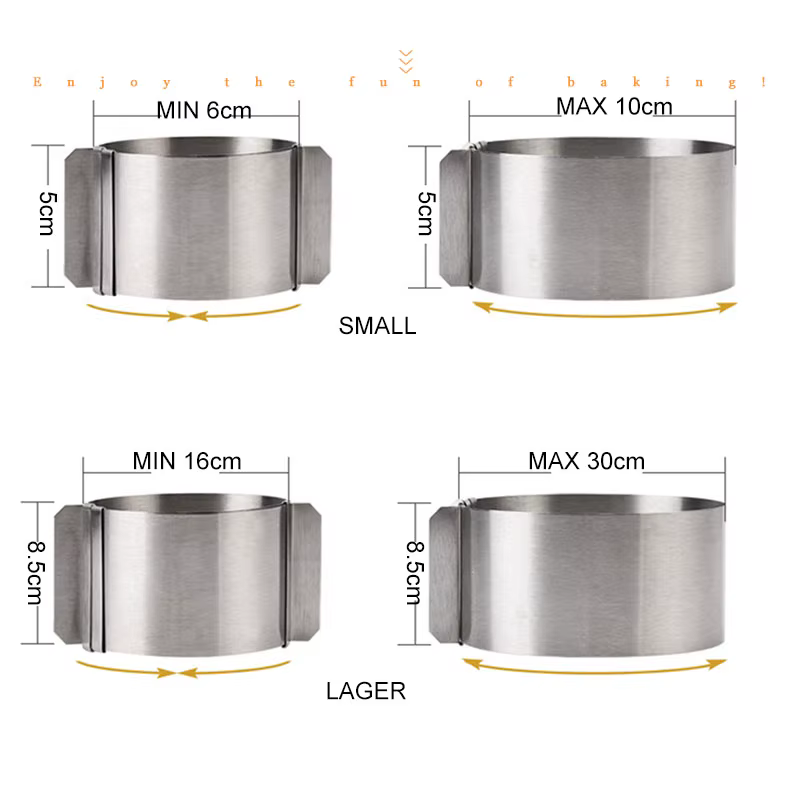 Anneau de cuisson pour gâteau en Mousse, moule rond réglable et rétractable, anneau circulaire en ac