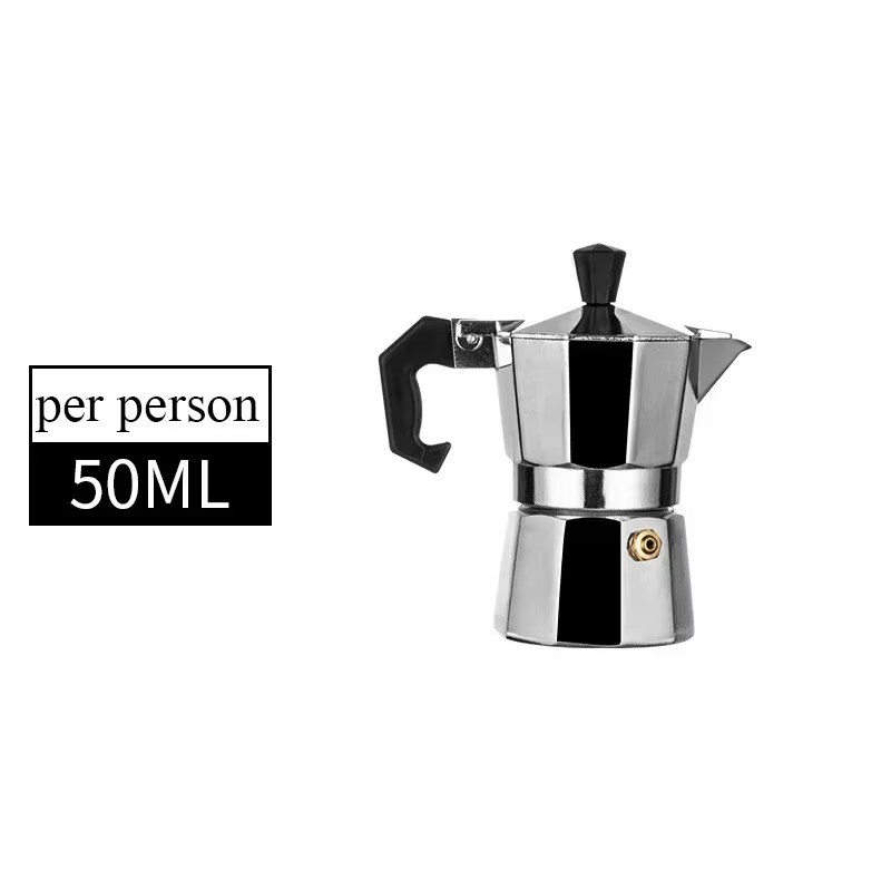 Nouveau Pot Moka en aluminium ménage 50ml-600ml poêle à Latte cafetière classique percolateur à expr