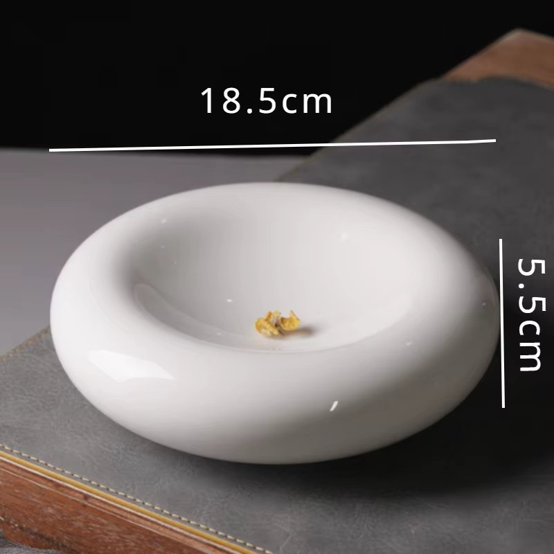 Assiette circulaire créative en céramique avec isolation Double couche, assiette à manger occidental