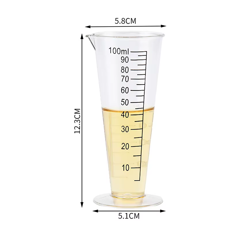 Nouveau! Tasse à mesurer en acrylique de qualité alimentaire de 100 ml – Utilisation en cuisine et r