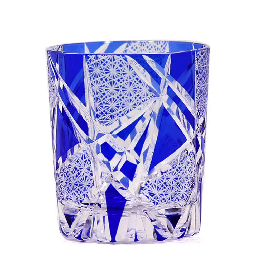Edo Kiriko-Verre à boire en cristal à l'ancienne, tasse à whisky pour scotch bourbon, coupe à la mai