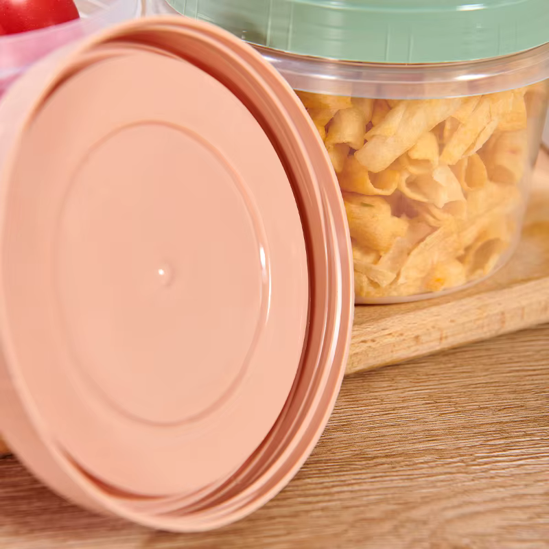 Boîte ronde de conservation des aliments frais de 500ml, 8 pièces, réfrigérateur de cuisine, contene