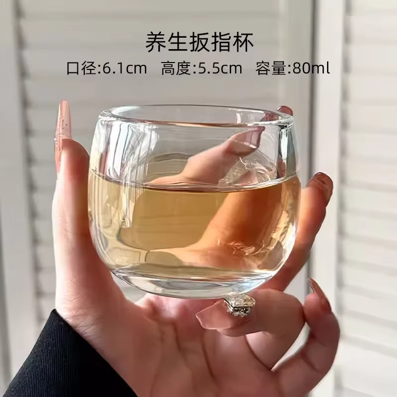Tasse simple épaissie en verre de cristal de tasse de thé de santé de haute qualité 100 ml