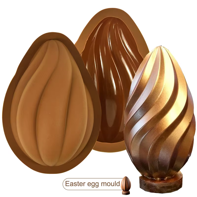 Moule à gâteau en silicone en forme de demi-sphère pour œufs de pâques, zone de cuisson faite maison