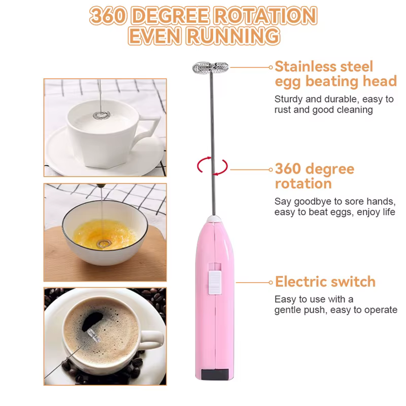 Mini fouet électrique mousseur mélangeur sans fil café fouet mélangeur portable batteur à oeufs Capp