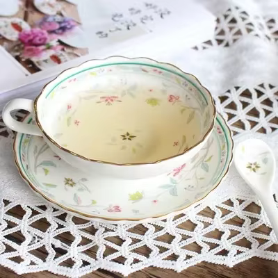Tasse à thé en céramique Royal Sophia, ensemble de tasses en porcelaine avancée pour cadeau, café de