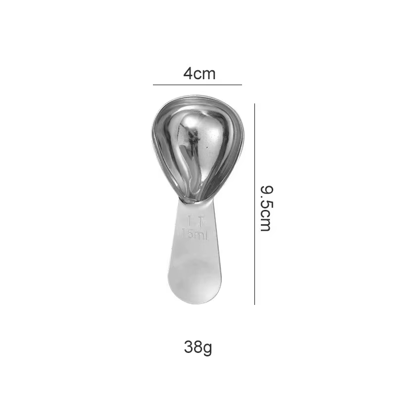 Cuillères à café en acier inoxydable 15/30ml, cuillères à soupe, cuillères à mesurer les grains de c