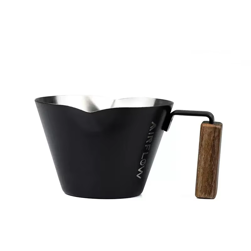 Tasse en acier inoxydable pour café, lait et mousse, tasse à double bouche, tasse flacon d'espresso,