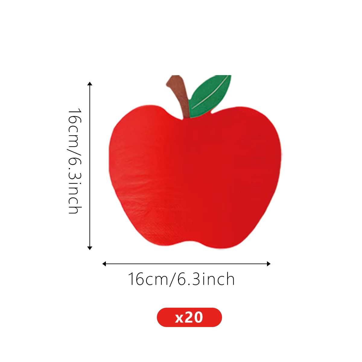 Plateau en papier en forme de pomme pour réveillon de noël, vaisselle jetable, assiettes, gobelets, 