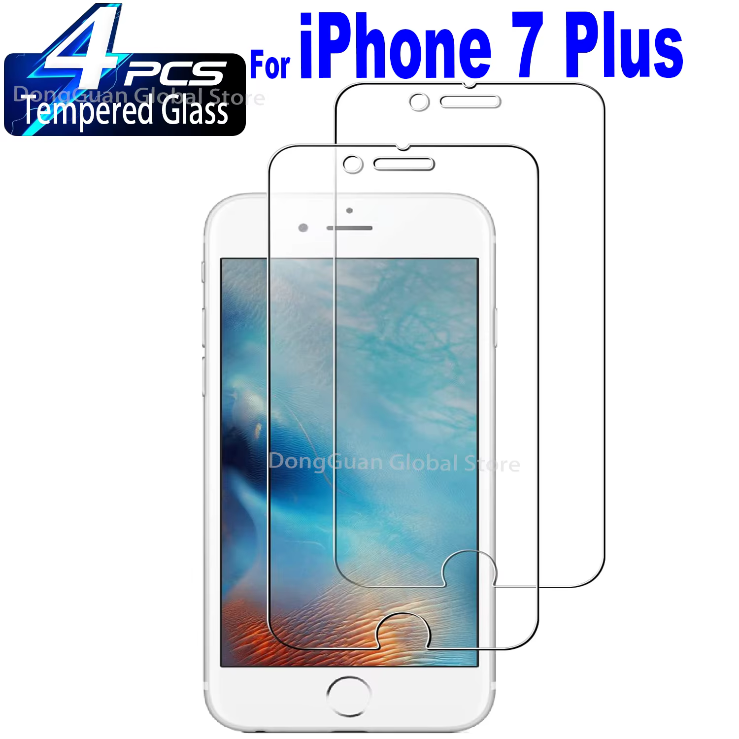 Version 2026 pour iPhone 7 Plus Film de protection d'écran en verre trempé