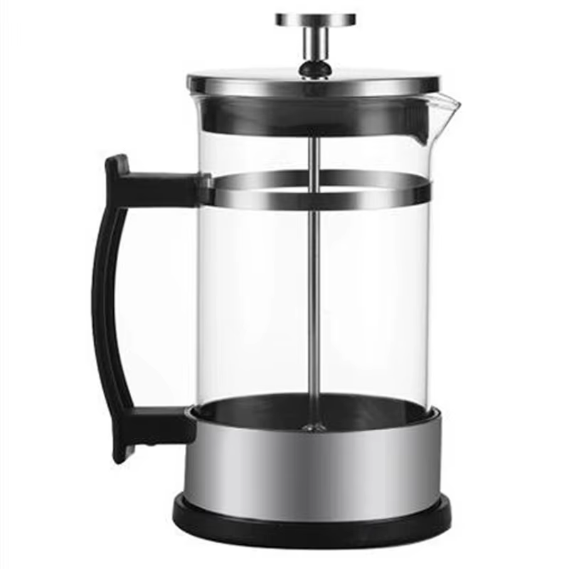 Cafetière à piston en verre borosilicate haute résistance avec filtre, pot à café multifonctionnel p