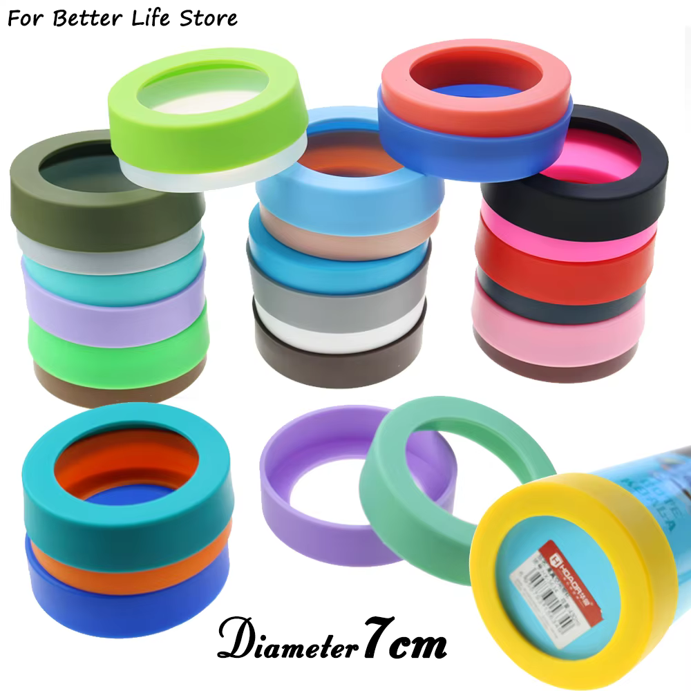 Joint de tasse d'eau en Silicone de 7CM, 1 pièce, manchon Anti-usure et anti-rayures, isolation du f