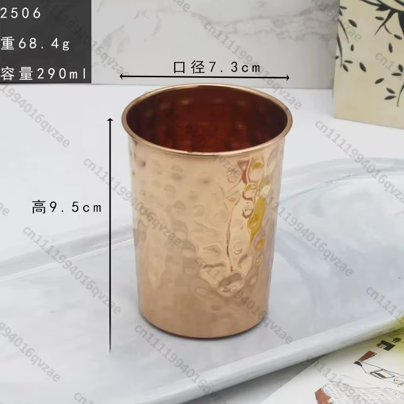 Tasse à eau en cuivre, tasse à thé, verre à vin, vaisselle en métal faite à la main, restaurant d'As