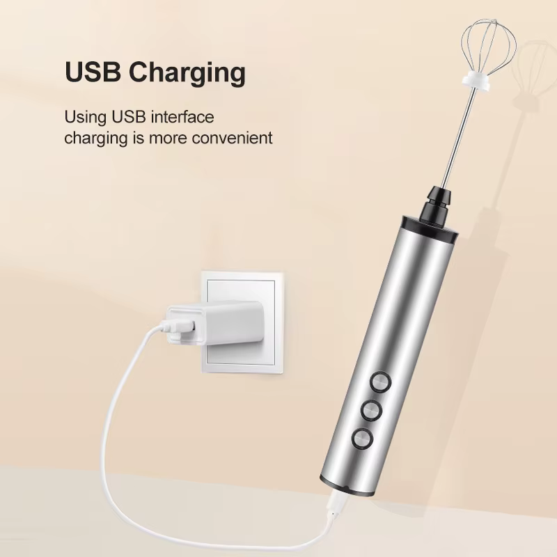 Mélangeur portatif électrique de mousseur à lait 3 en 1 avec Mini cafetière électrique USB mélangeur