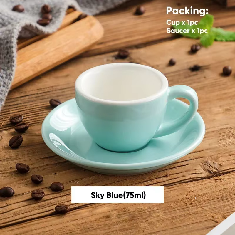 Tasse à café en céramique colorée 75ml, petite Mini tasse à expresso, thé de l'après-midi, Dessert, 