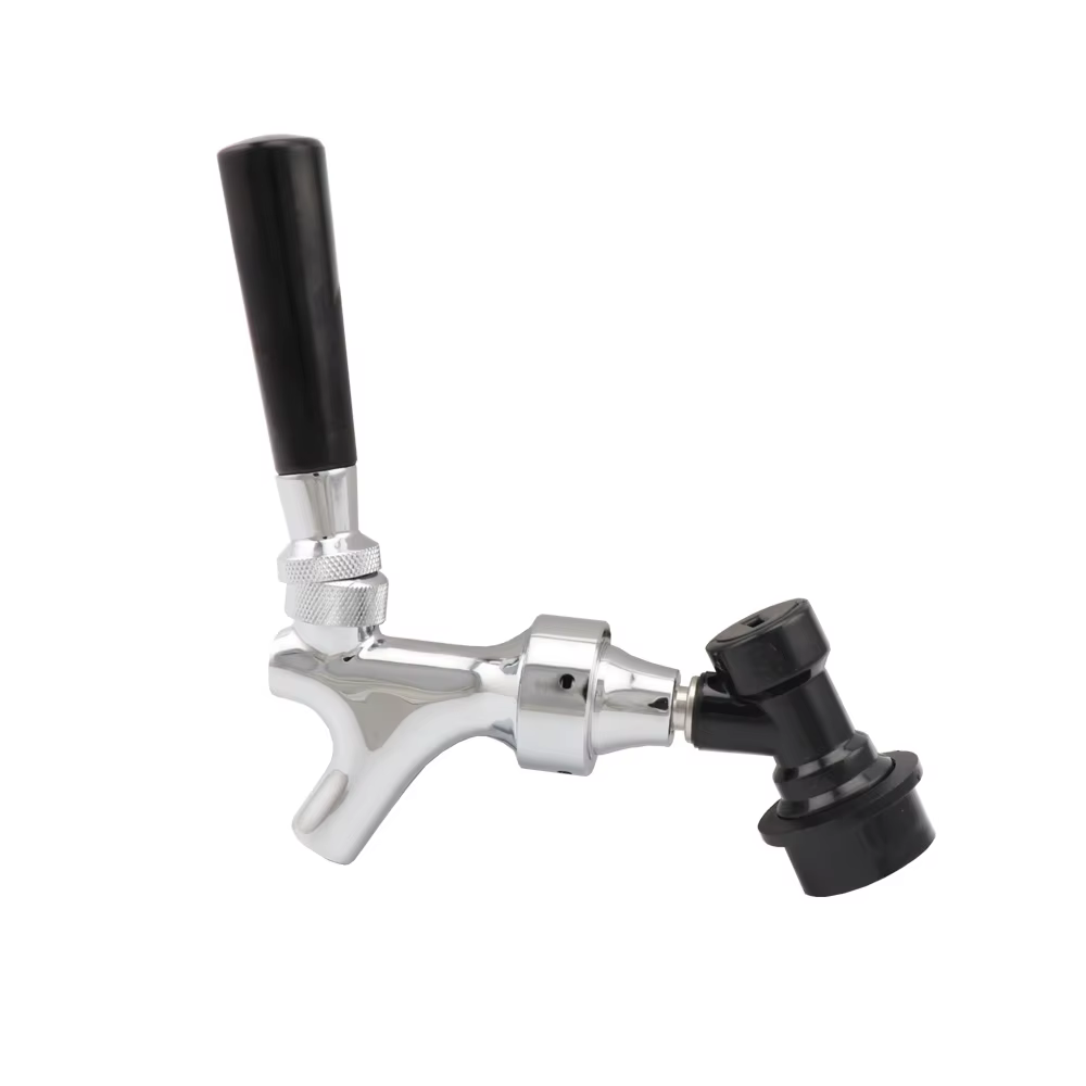 Robinet de bière à tirage réglable avec serrure à bille liquide déconnexion chromée contrôle du débi