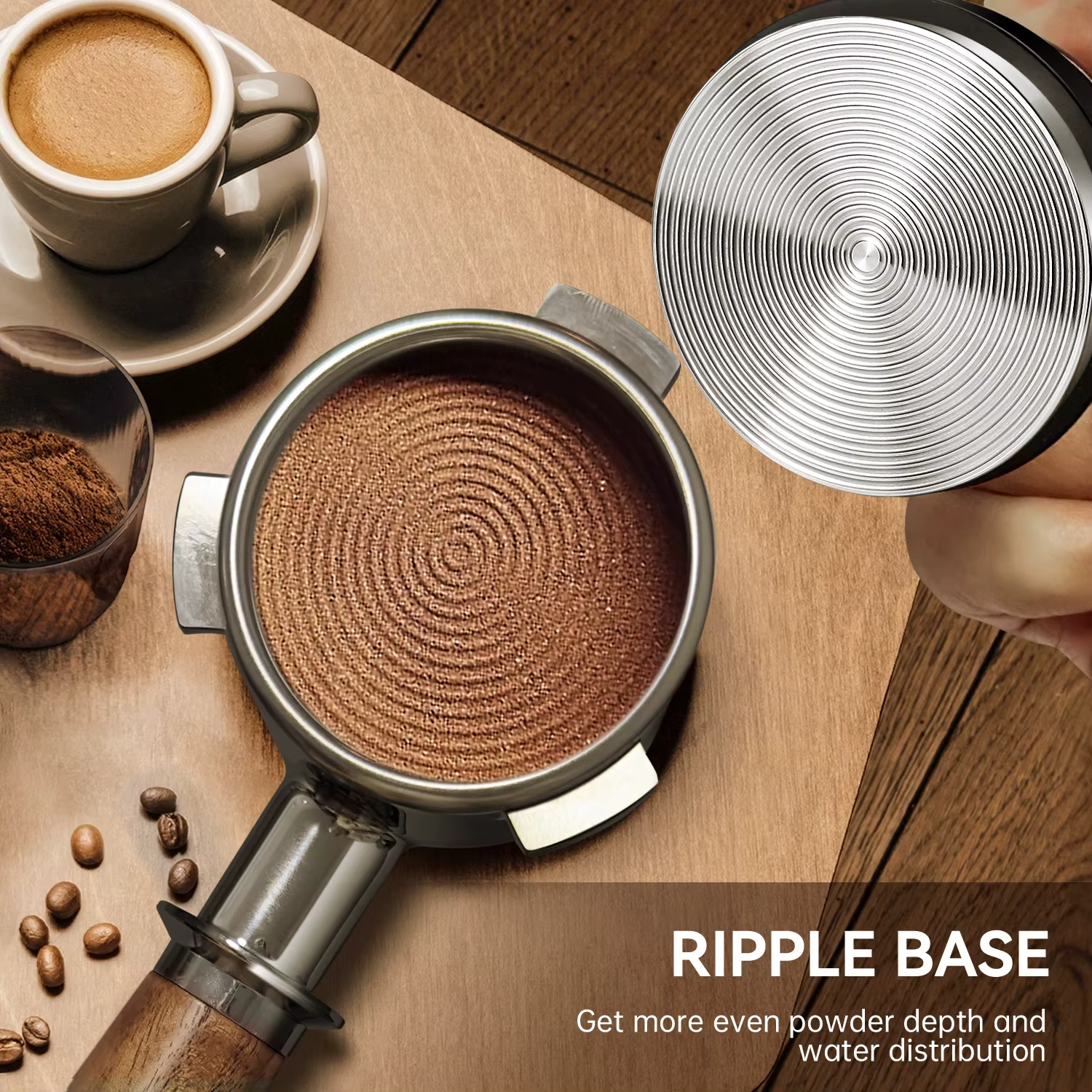 Doseur de café expresso MHW-3BOMBER avec 3 doseur d'espresso calibré à ressort 30lbs doseur manuel a