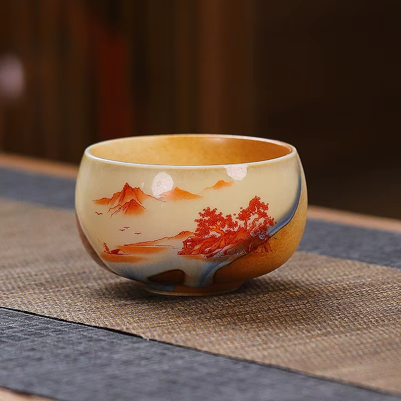 Tasses à thé Kungfu Vintage, poterie chinoise, bols à thé, décoration de maison, tasses à thé rétro,