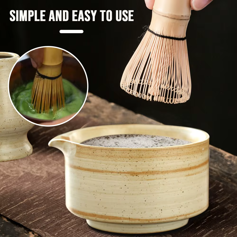 Service à thé Matcha japonais, fouet en bambou sûr, cuillère à café, service à thé, magasin de boiss