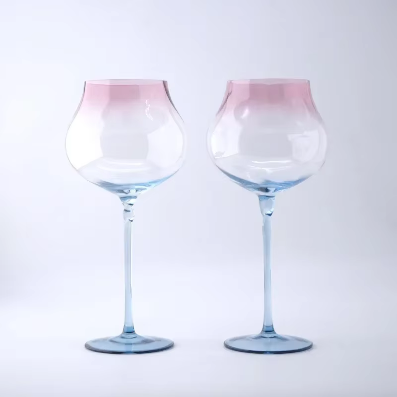 Ensemble de 2 verres à vin rouge à dégradé de grande capacité de 750 ml, verres à vin rouge de Bourg