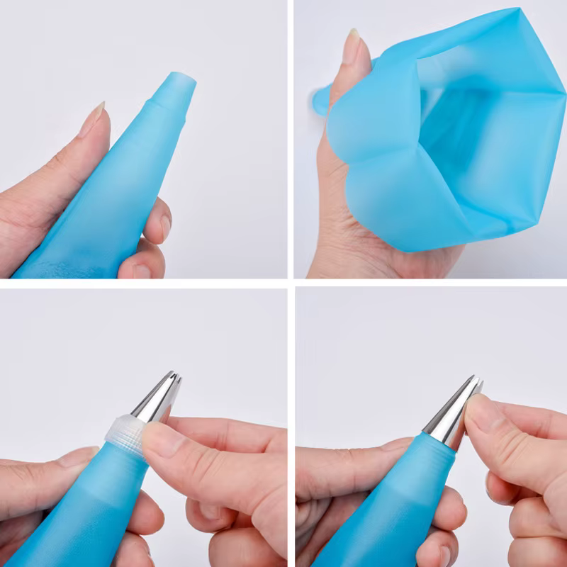 Bon 26/8 pièces sac à pâtisserie en Silicone cuisine bricolage glaçage crème sac à pâtisserie réutil