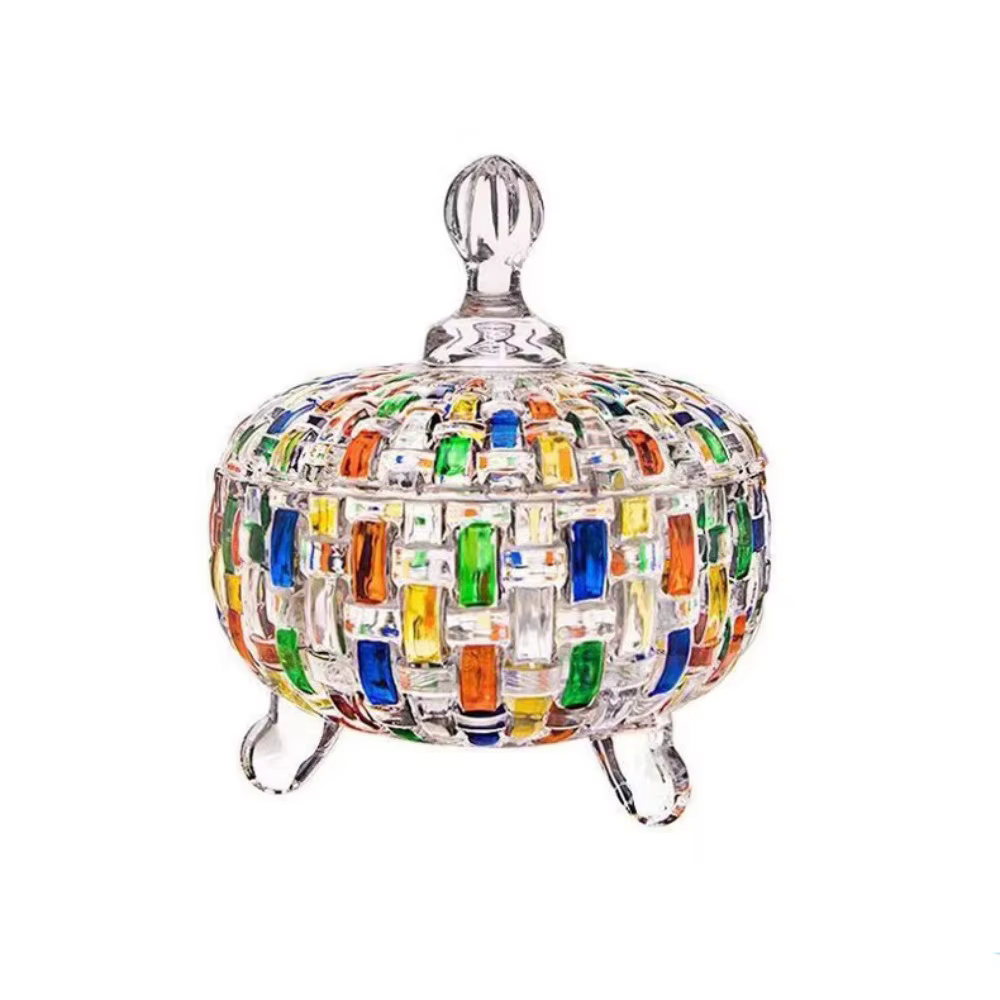 Pot à bonbons en verre de Style européen, boîte de rangement de bonbons d'halloween colorée anti-pou