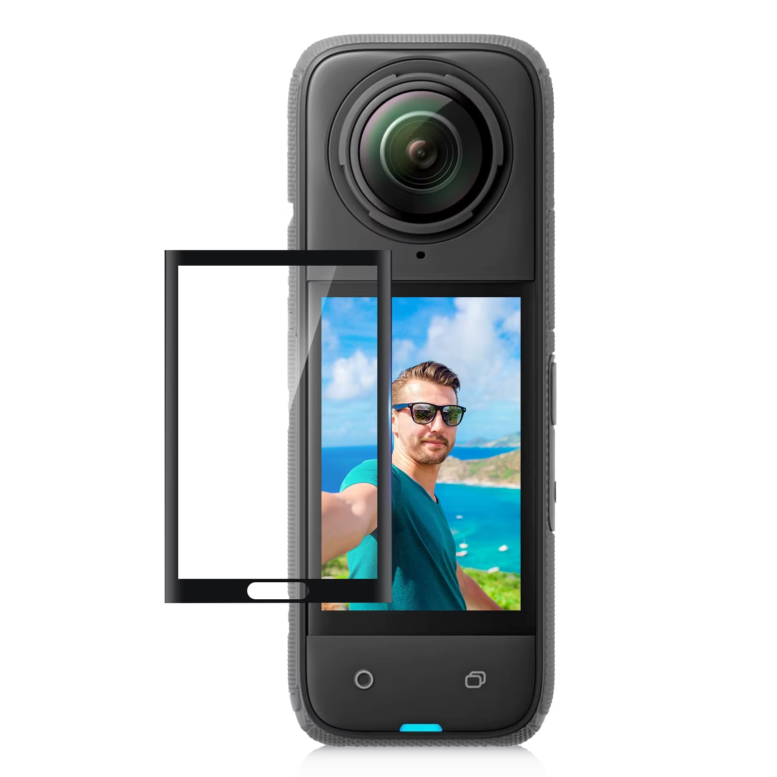 Film d'écran en verre pour Insta360 X5 X4 PULUZ 9H 2.5D, protecteur d'écran HD incurvé en verre trem