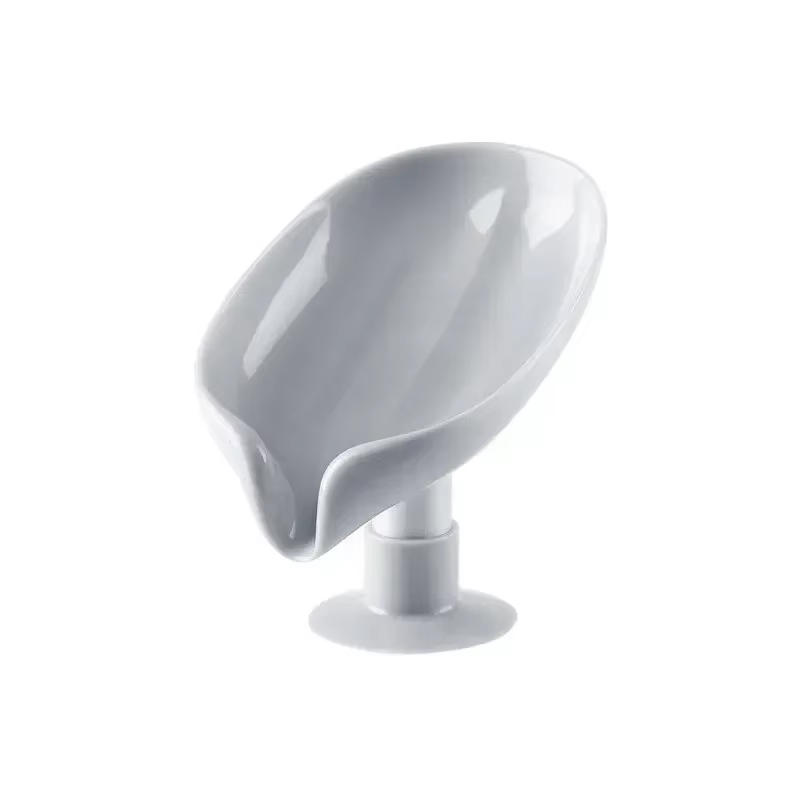 Support de savon drainant en forme de feuille, boîte à savon avec ventouse, plateau de séchage pour 