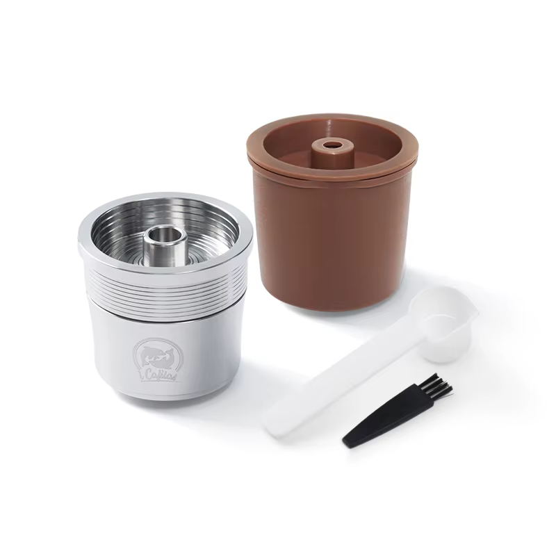 ICafilas – filtre à café réutilisable en acier inoxydable, Support de Capsules rechargeables, dosett