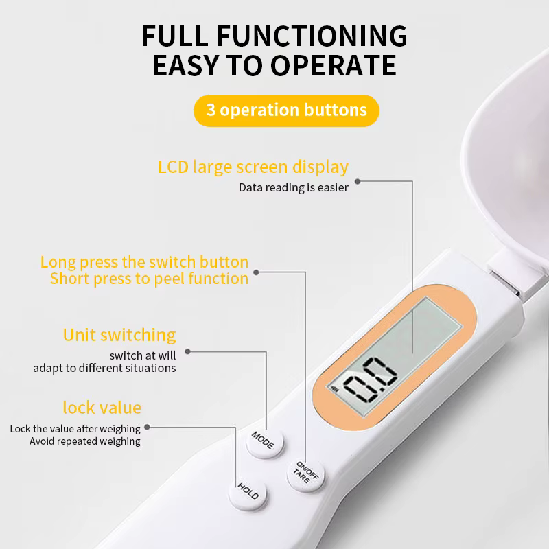 Balance de cuisine électronique 500g 0.1g LCD mesure numérique farine alimentaire cuillère numérique