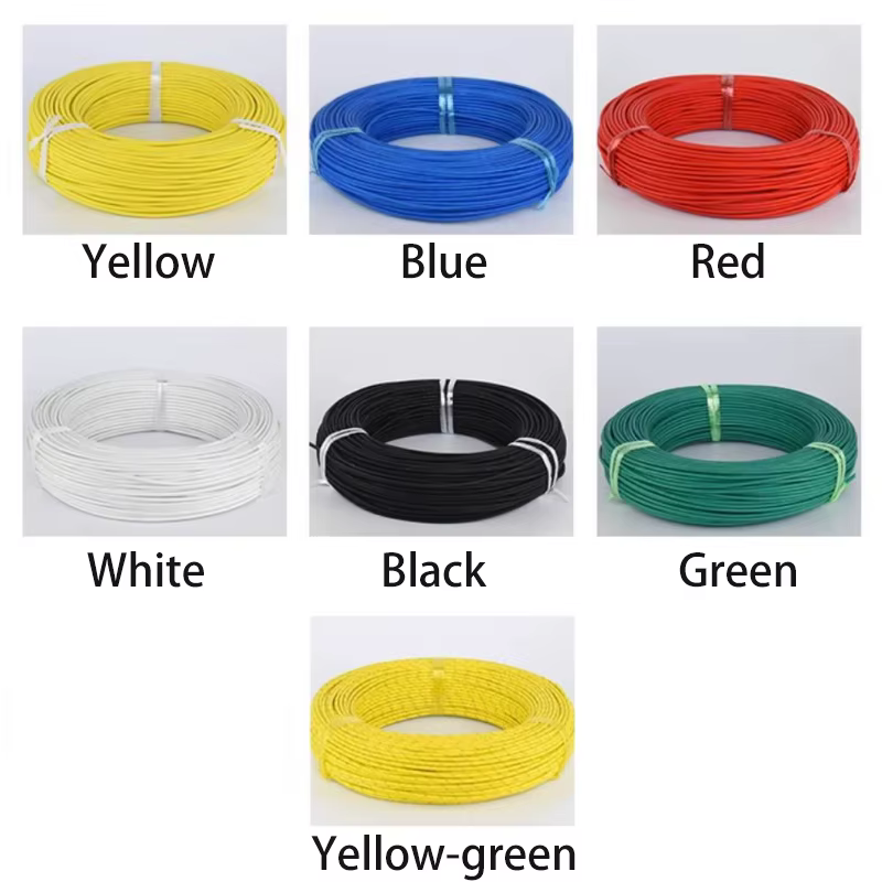 Résistant à la chaleur 300 ° Fil et câble en silicone tressé en fibre de verre haute température C 0