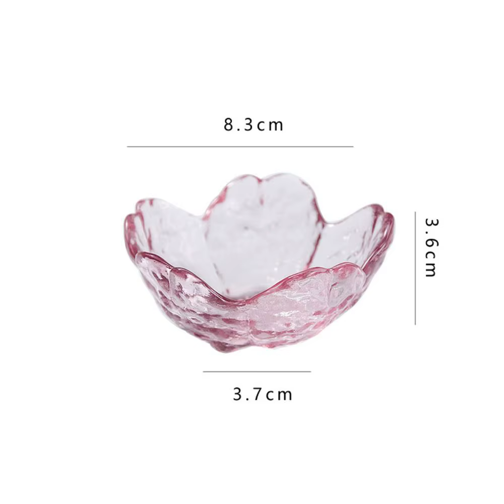 Petit bol à sauce en verre moderne avec incrustation dorée, style nordique, motif fleur de cerisier