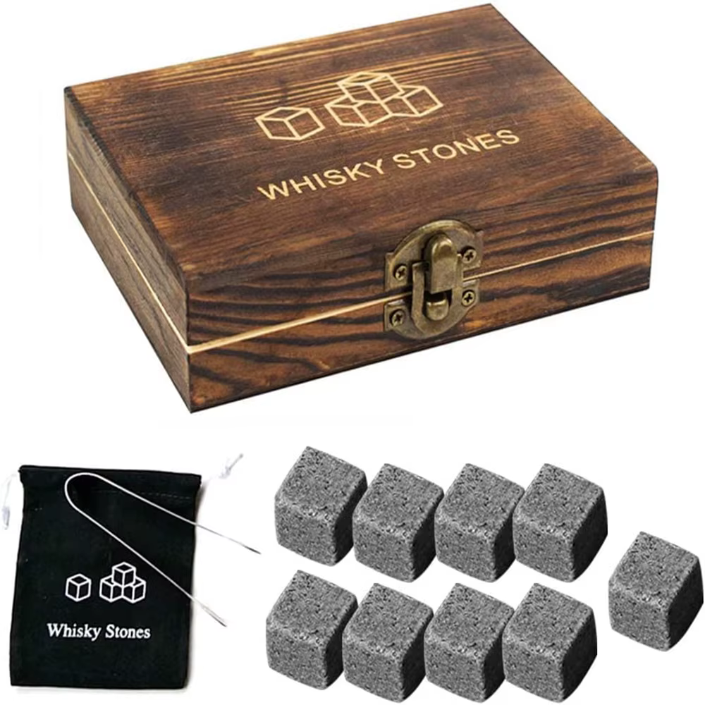Pierres de refroidissement en granit, roches de whisky, pierres de refroidissement réutilisables pou