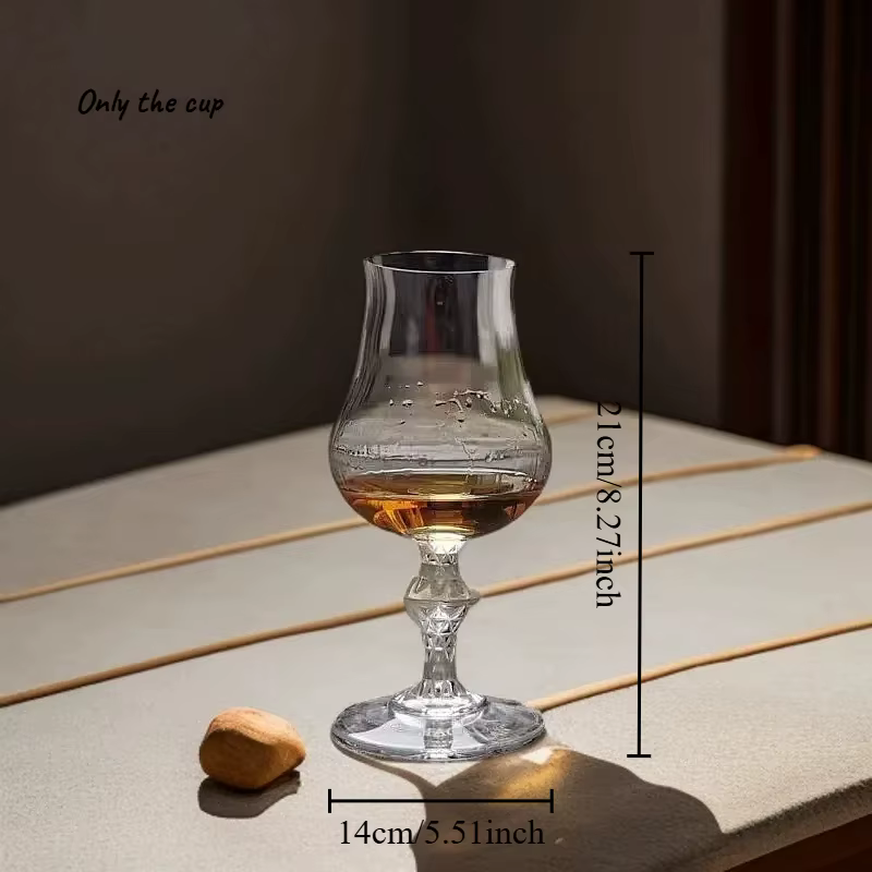 1 verre à whisky de luxe, verre à dégustation élégant pour bourbon, scotch, cognac, verres à vin tra