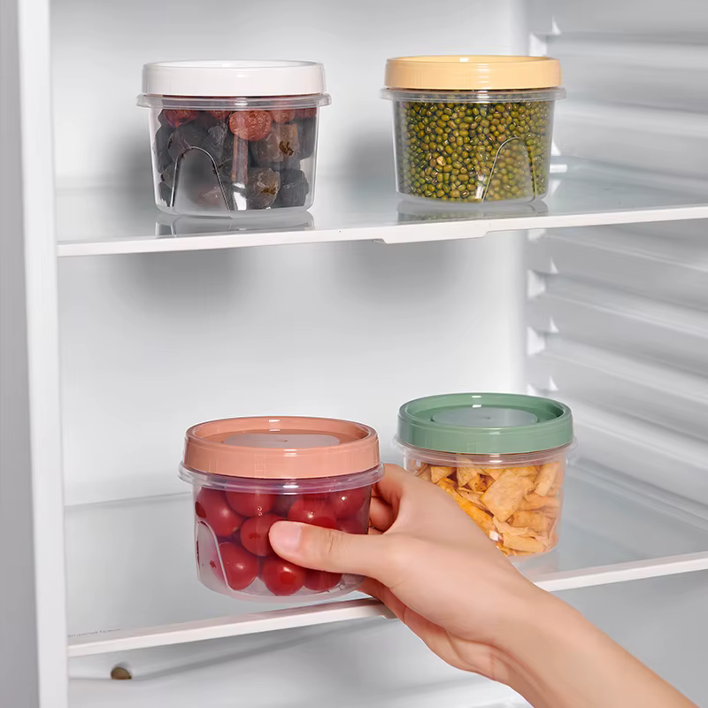 Boîte ronde de conservation des aliments frais de 500ml, 8 pièces, réfrigérateur de cuisine, contene