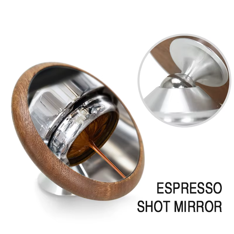 Miroir de tir d'extraction d'espresso, surveillance magnétique, porte-filtre sans fond, lentille d'o