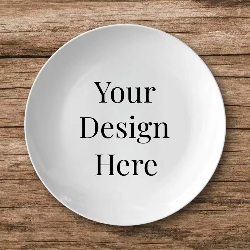 Assiette en Céramique Personnalisée avec Support, Plateau Décoratif, Assiettes en Porcelaine, Exposi