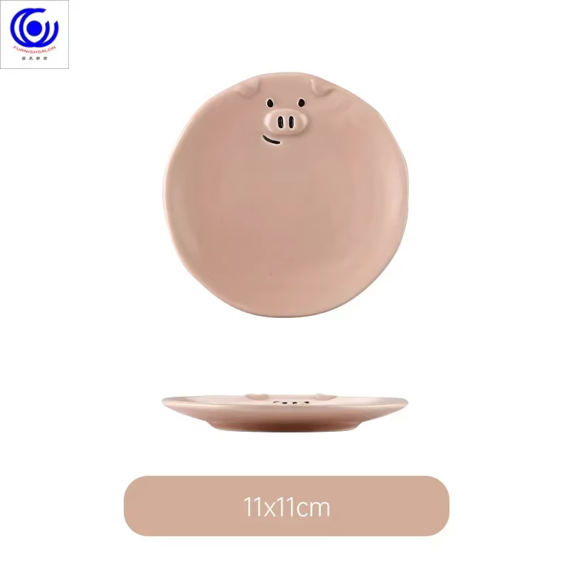 Ensemble de plats mignons en céramique, vaisselle de dessin animé japonais, personnalité créative po