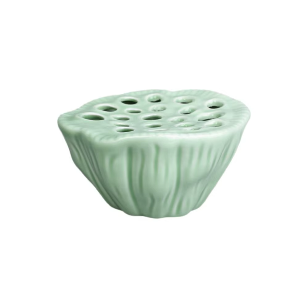 Vase en céramique de style chinois, lotus, signification zen, récipient hydroponique naturel, récipi