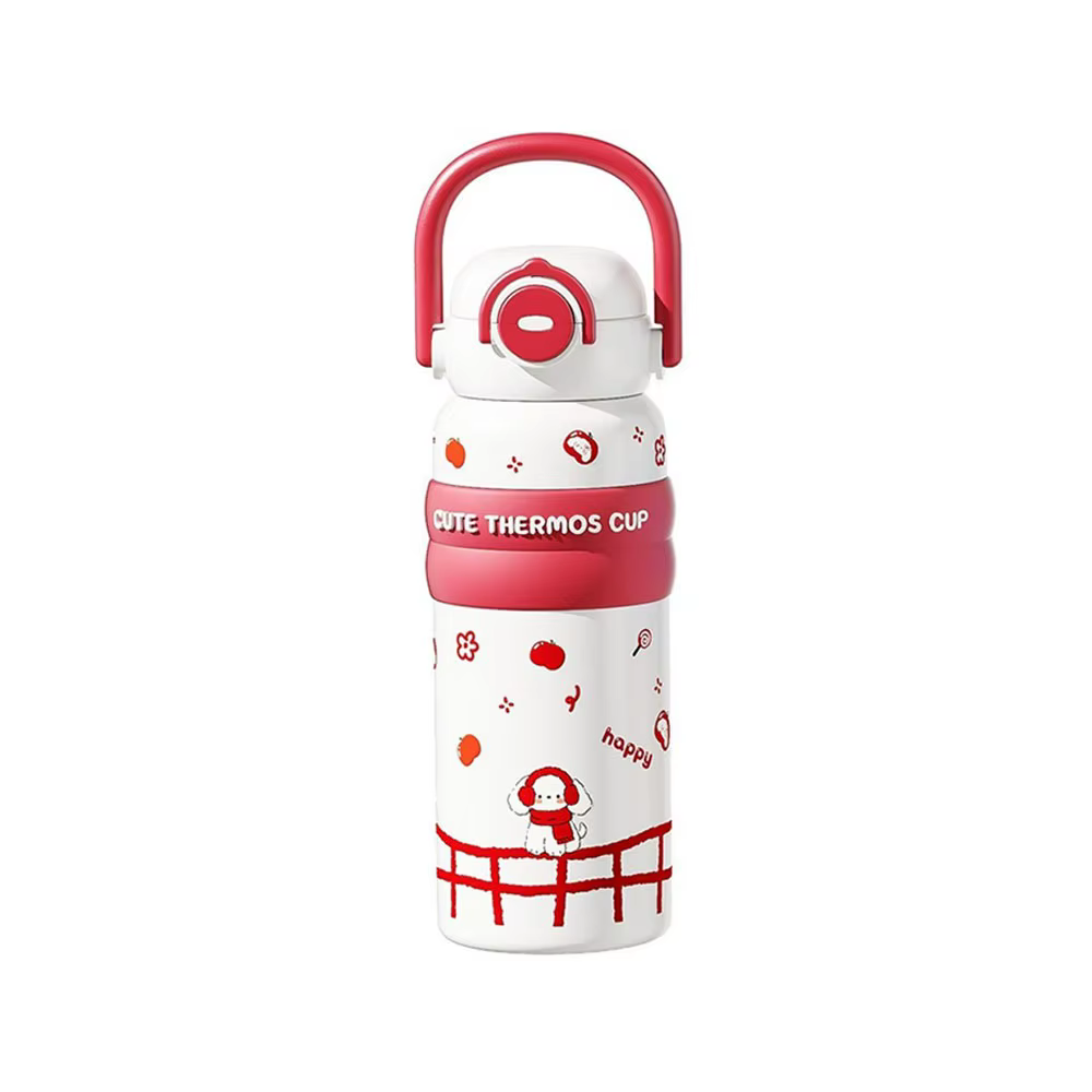 Gobelet isotherme Double Drink Bounce avec poignée, grande capacité, thermos, bouteille d'eau, isola