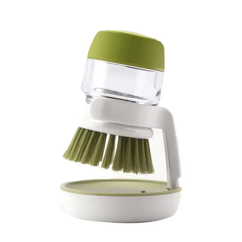 Brosse à vaisselle avec distributeur de savon, brosse de nettoyage multi-usages avec distributeur de