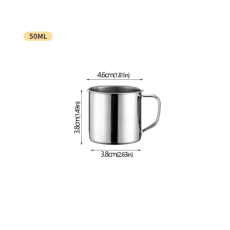 Tasse en acier inoxydable tasse à café Portable Camping tasse de voyage tasse à café en métal tasse 