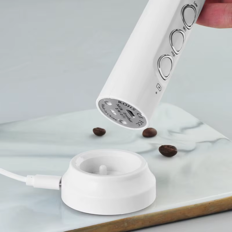 Mousseur à lait électrique Portable 3 en 1, Rechargeable, mousseur portatif, mélangeur de boissons à