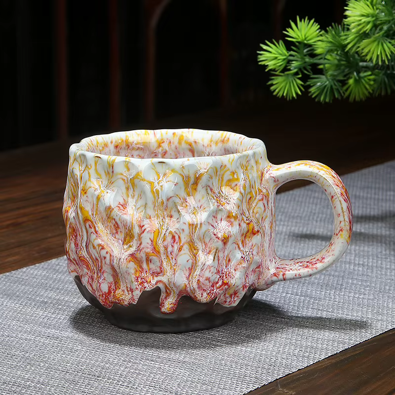 Tasses à café Latte à Transformation de four de 260ML, en céramique japonaise, créative, tasse à caf