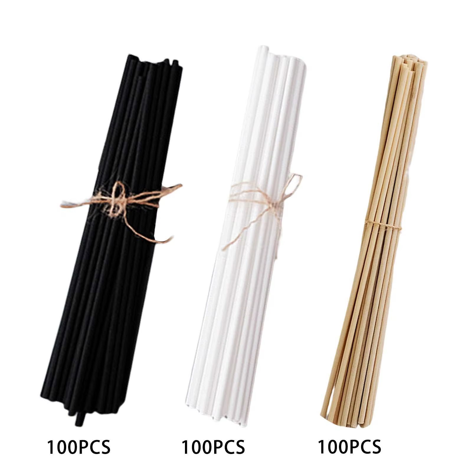 100 pièces bâtons de diffuseur de roseaux ensemble 3mm 8 pouces bâtons de diffuseur de roseau de fib