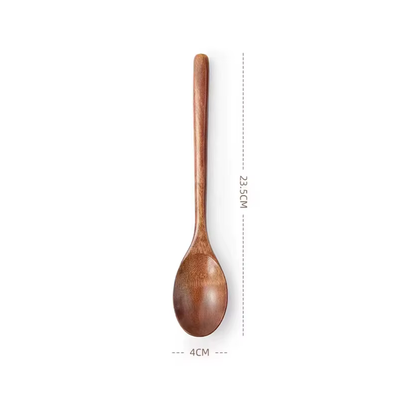 Cuillère à thé en bois, 2 pièces, ustensiles de cuisine, pour soupe, café, miel