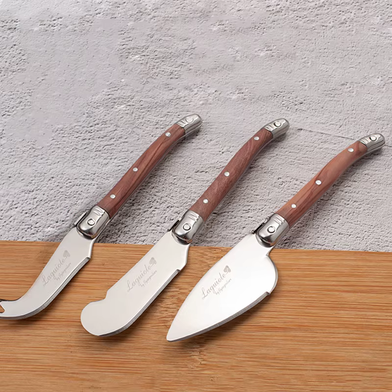 Couteaux à fromage de 6.25 pouces, manche en palissandre, couteau à beurre, épandeur de fromage, spa