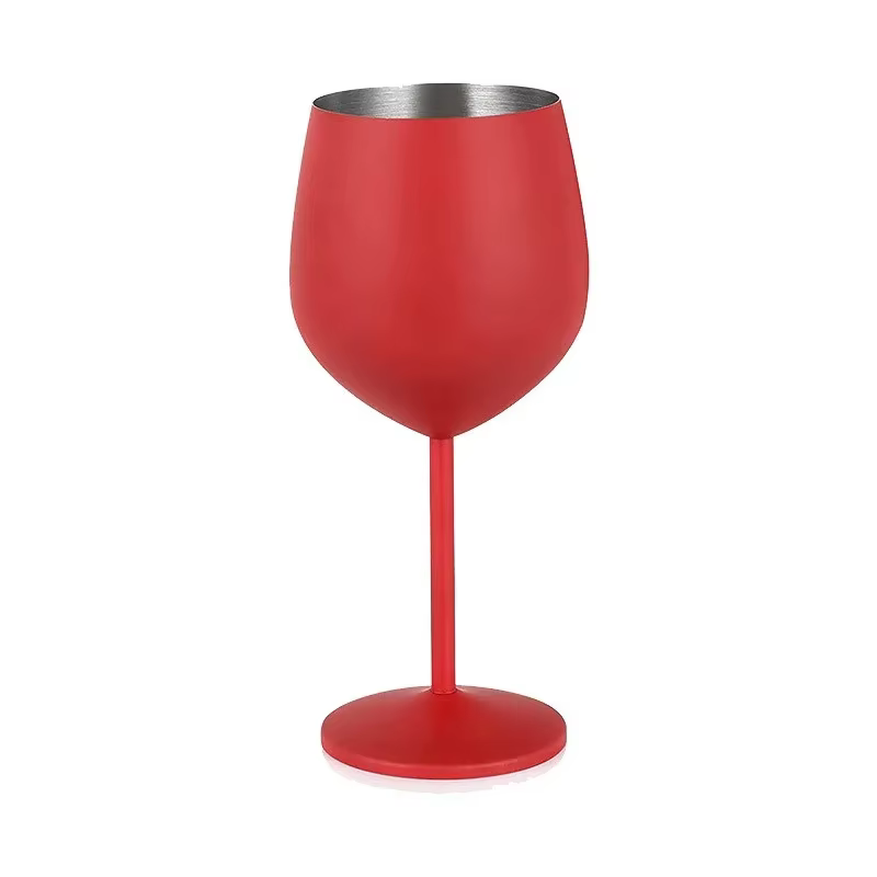 Verre à Cocktail en acier inoxydable de 500ML, verre à vin rouge, grand verre à Champagne en métal i