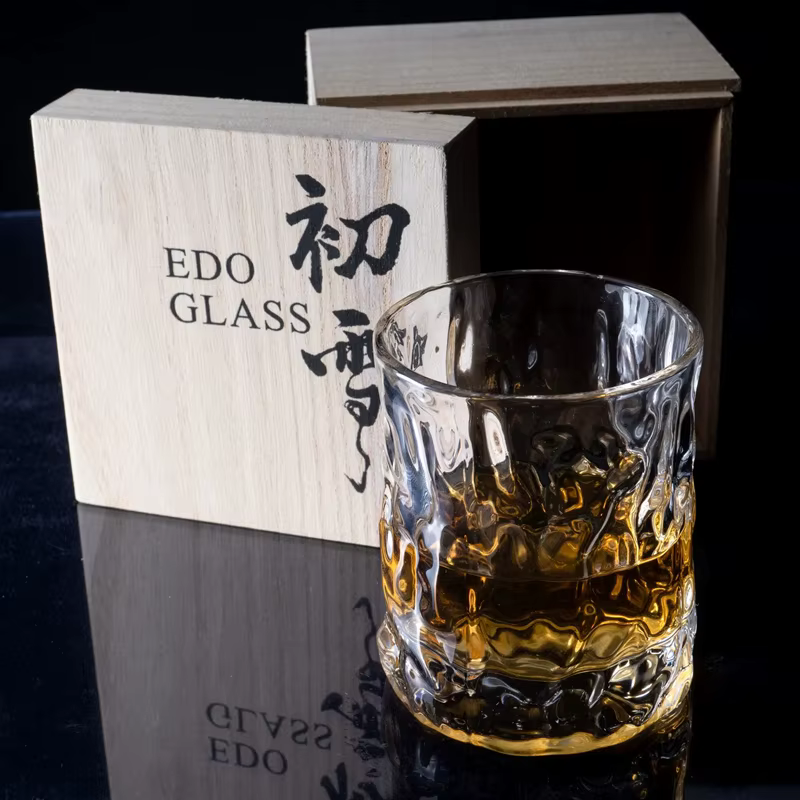 Optique-Verres à vin en cristal de marteau de style japonais, verre à whisky Rapkey, tasse à snifter